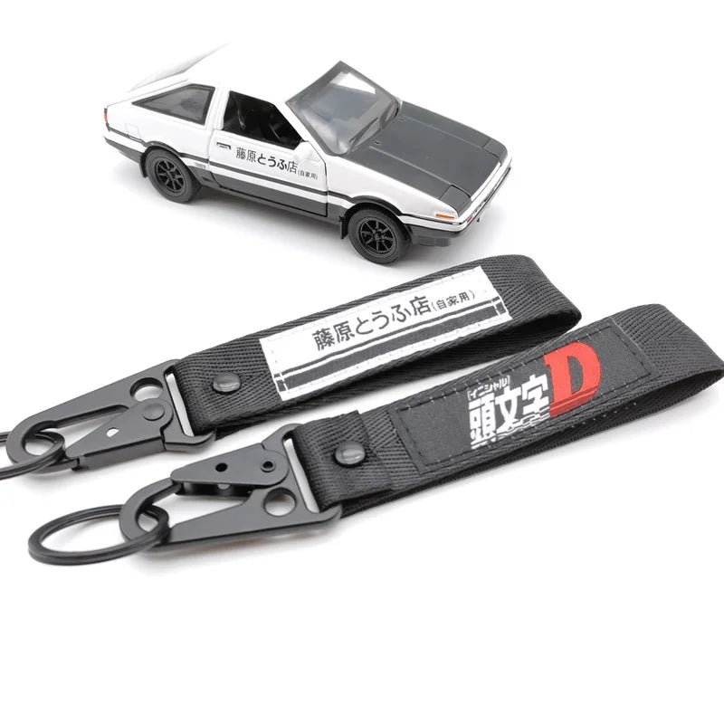 JDM Initial D Fujiwara Tofu Shop Keychain Nylon Lanyard Tag JDM Keychain Tag Babs