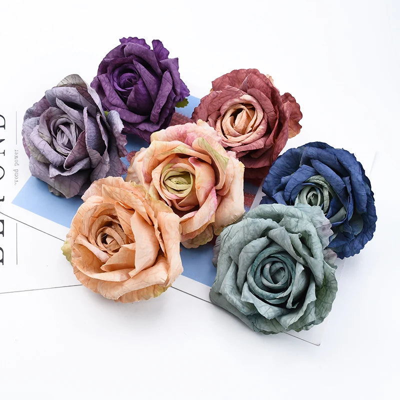 Silk Rose Heads 5/10pcs – Wedding & Home Décor Flowers Artificial Silk Flowers Babs