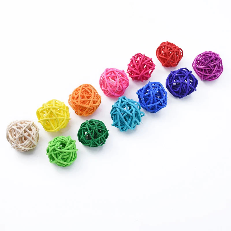 Colorful Rattan Balls – DIY Wedding & Home Décor (15/30 Pcs) Decorative Rattan Balls Babs