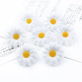 Silk Daisy Artificial Flowers for Wedding, Home & DIY Crafts Artificial Flowers Babs WHITE 50pcs
