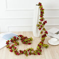 Silk Rose Artificial Flower Garland 2.2M – Wedding Home Decor Artificial Flower Garland Babs Burgundy