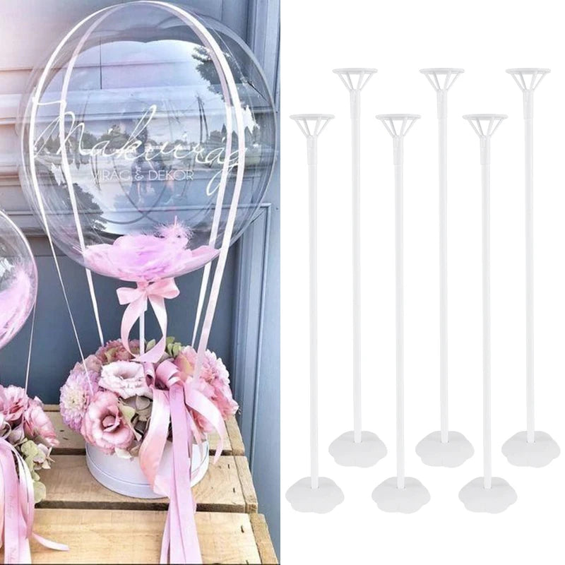 6-Piece Balloon Stand Base Column Holder for Parties Balloon Column Stand Babs