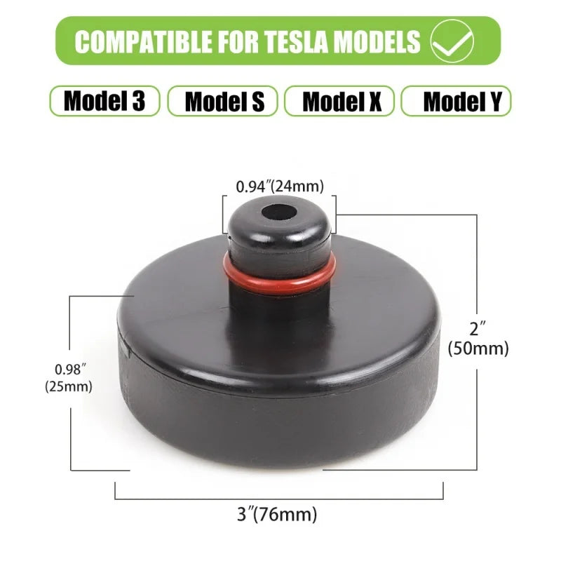 Tesla Model 3 S X Rubber Jack Pad Adapters – 4Pcs w/ Case Jack Pad Adapter Babs