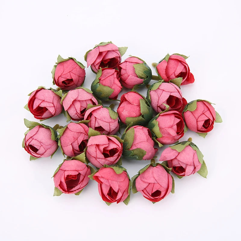 Silk Rose Artificial Flower Heads – Wedding & Home Décor (10/50 Pcs) Artificial Flower Heads Babs 8 50pcs