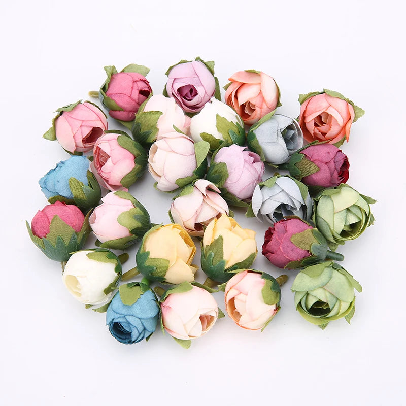 Silk Rose Artificial Flower Heads – Wedding & Home Décor (10/50 Pcs) Artificial Flower Heads Babs 1 50pcs