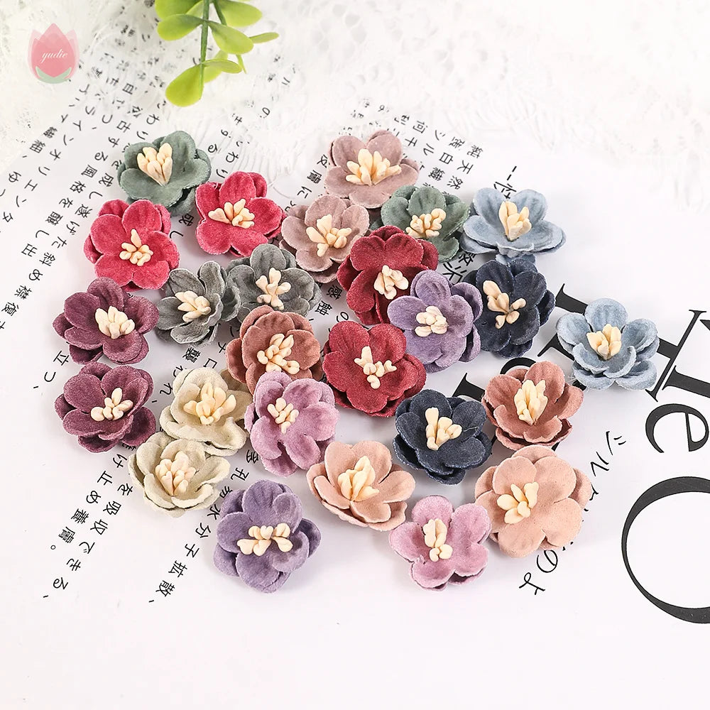 2cm Silk Daisy Flower Heads for DIY Wreaths & Home Decor Artificial Flower Heads Babs