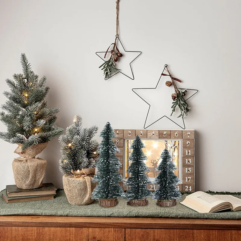 Mini DIY Christmas Pine Tree Table Decoration 15/20/25cm Christmas Tree Decor Babs