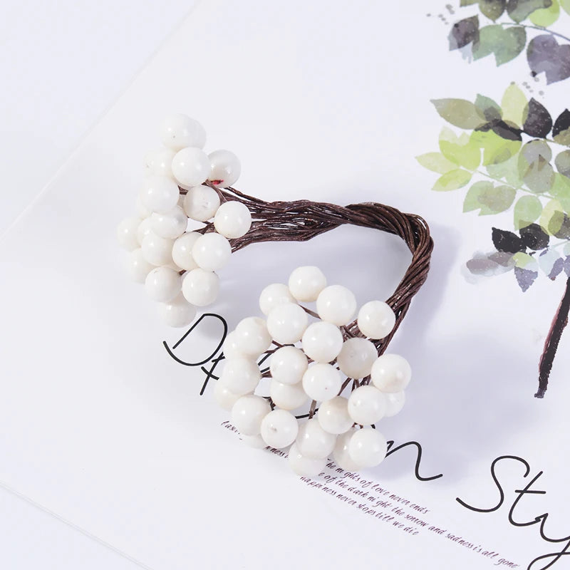 Double-Head Berry Stamen Artificial Flowers | 25/50 Pcs DIY Decor Artificial Craft Flowers Babs 8