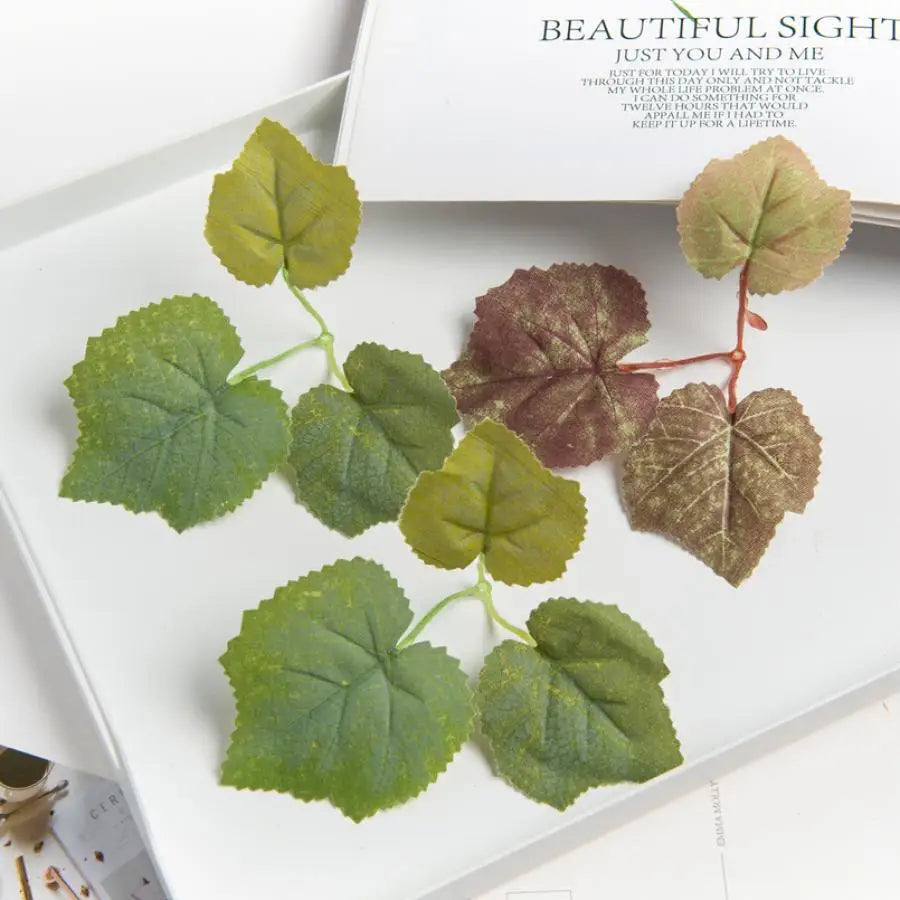 100 Pcs Silk Maple Leaves – Artificial Wedding & Home Décor Artificial Decorative Leaves Babs