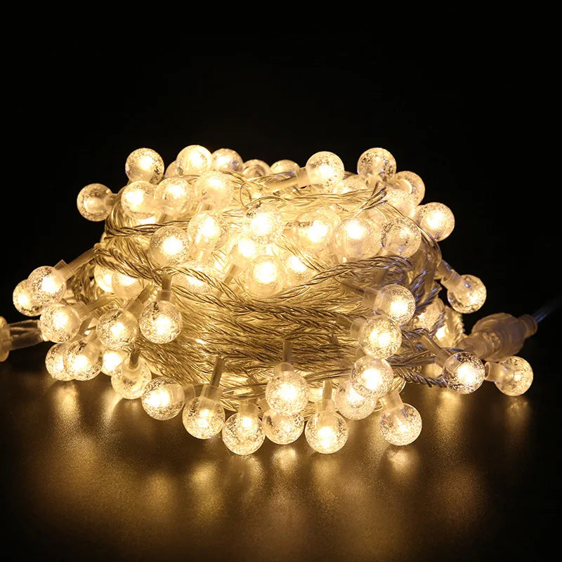 LED Fairy Bubble Ball String Lights – Battery Powered Garland LED String Lights Babs