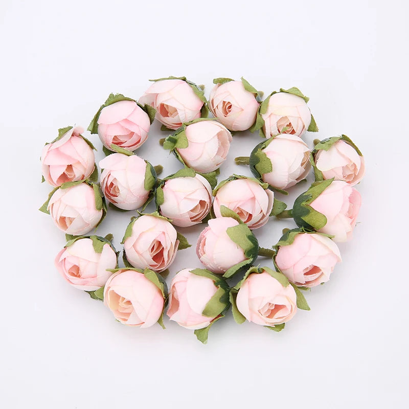 Silk Rose Artificial Flower Heads 10/50 Pcs – Wedding & Home Decor Artificial Flower Heads Babs 13 50pcs
