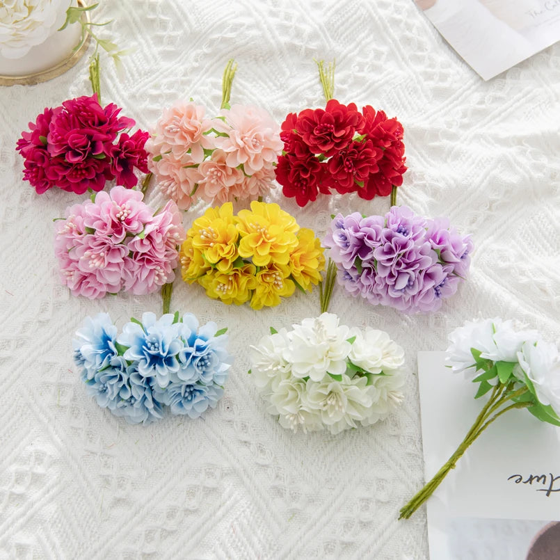 Artificial Silk Carnation Bouquet | Wedding & Home Decor 6/18pcs Artificial Flower Bouquet Babs