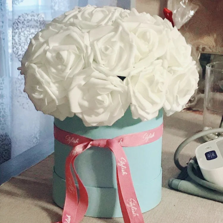 24 Artificial Foam Roses – Wedding & Party Flower Bouquet Artificial Flower Bouquet Babs