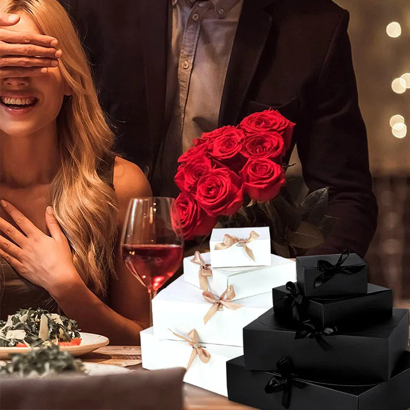5-Pack Kraft Paper Gift Boxes – Wedding, Birthday & Holiday Gift Packaging Box Babs