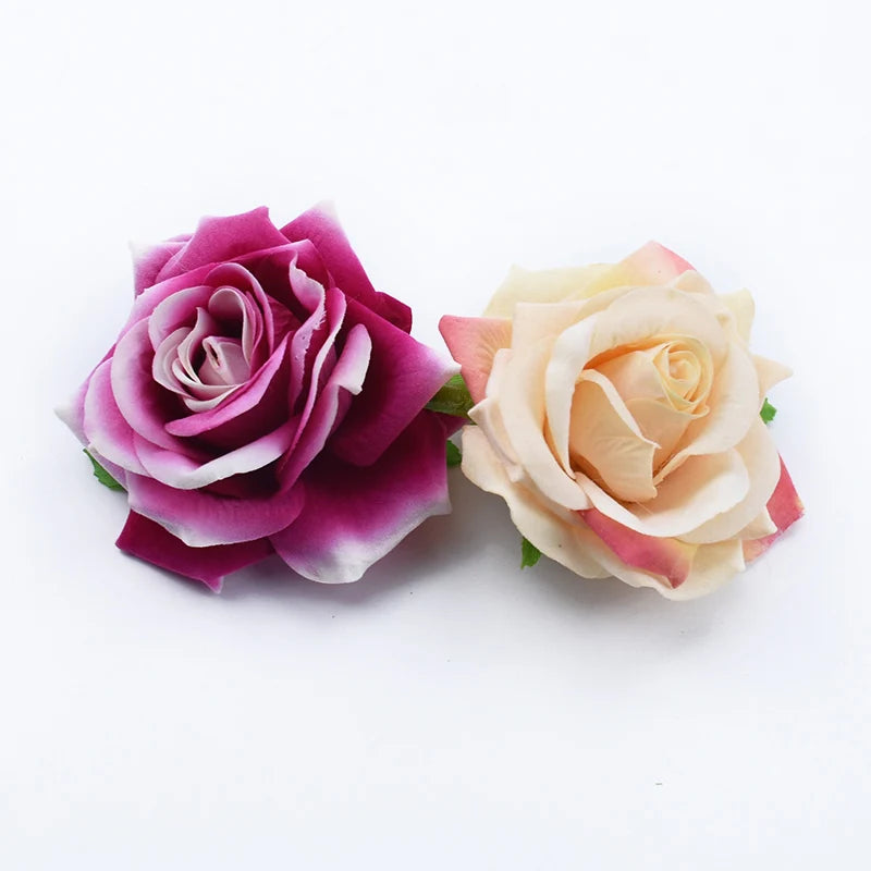 10cm Silk Artificial Rose Flower Heads – Wedding & DIY Décor Artificial Silk Flowers Babs