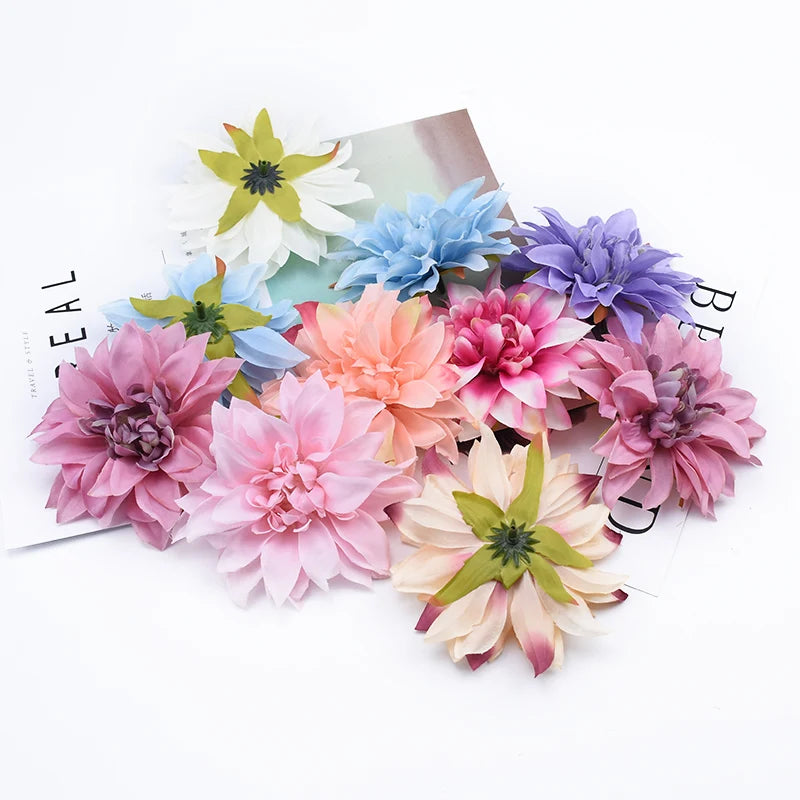 50/100 Pcs Silk Gerbera Artificial Flowers – Wedding & DIY Decor Artificial Flower Heads Babs