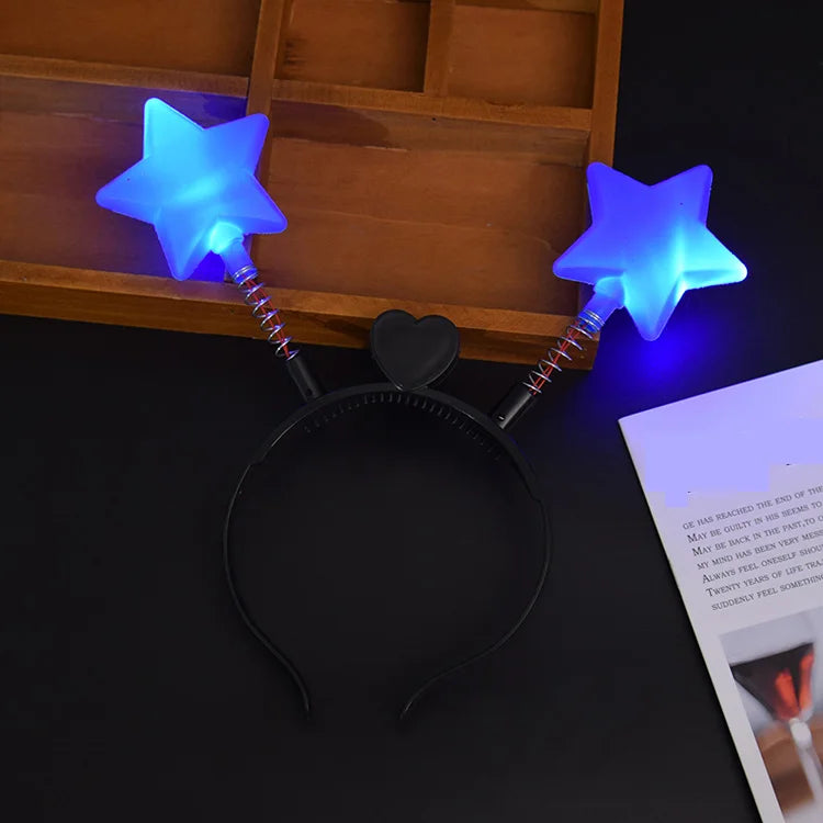 LED Star Headband Glow Hairband for Parties, Cosplay & Kids LED Party Headband Babs