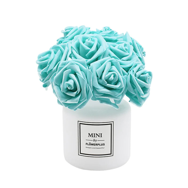24 Artificial Foam Roses – Wedding & Party Flower Bouquet Artificial Flower Bouquet Babs