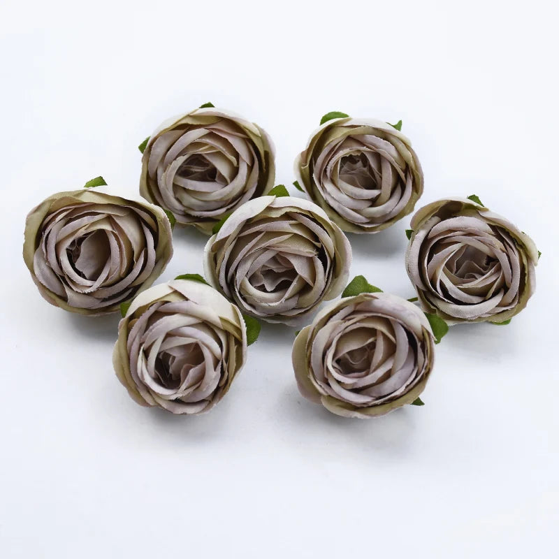 Silk Tea Rose Flower Heads 5/10 Pcs – Wedding & Home Décor Artificial Silk Flowers Babs 13 10 Pieces