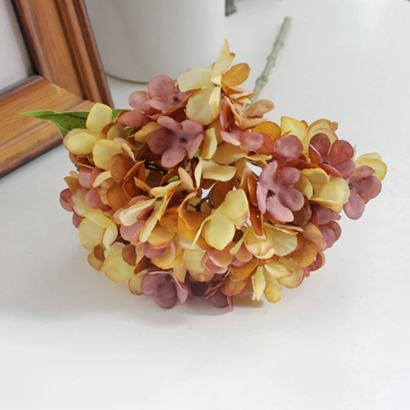 Silk Hydrangea Artificial Flowers – Wedding & Home Décor Artificial Silk Flowers Babs Orange