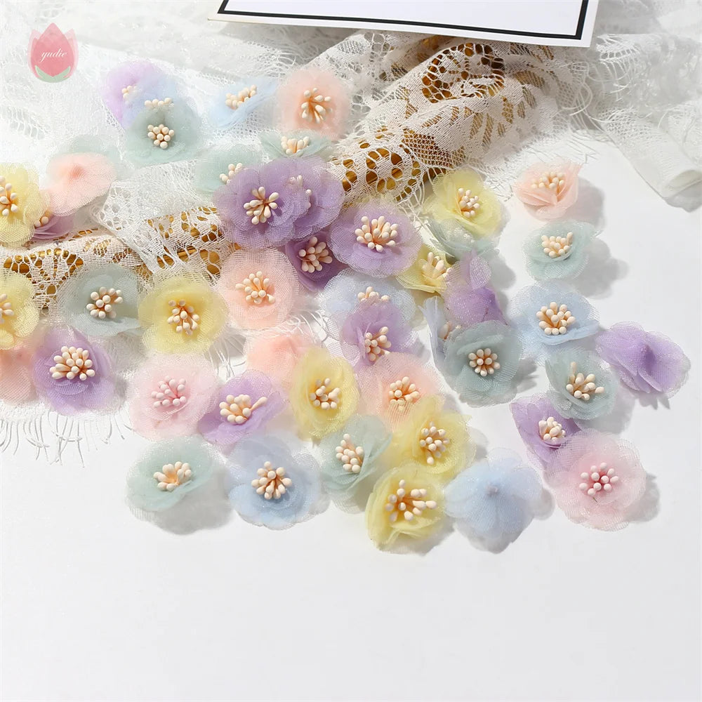 2.5cm Chiffon Rose Heads Artificial Flowers – Wedding & DIY Decor Artificial Flowers Babs