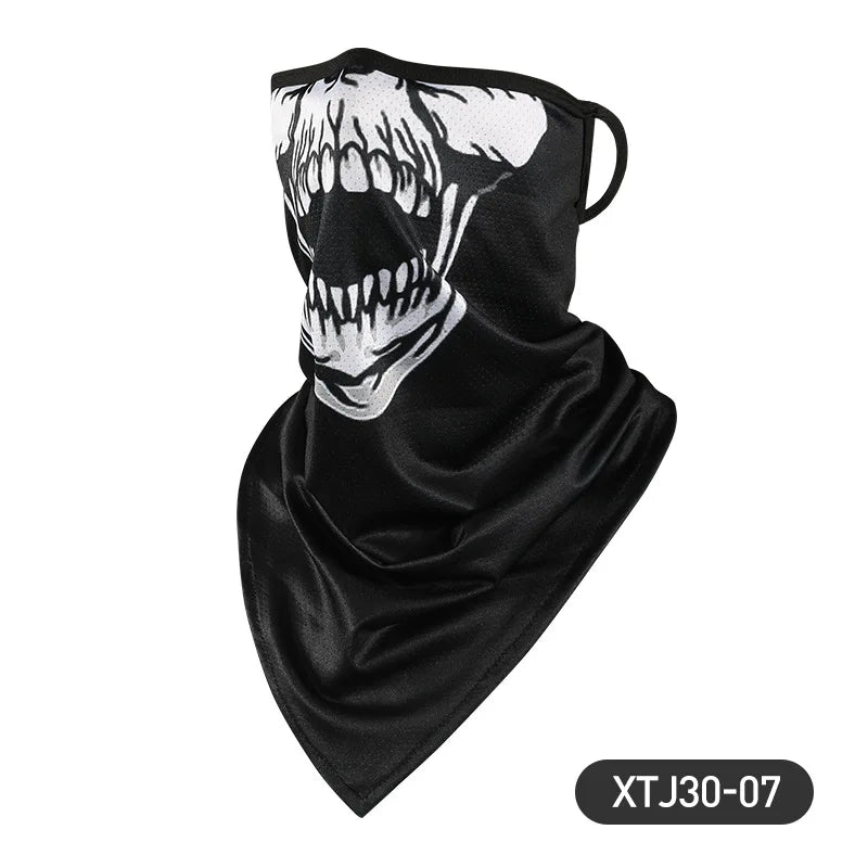 Ice Silk Skull Balaclava UV Face Mask – Cycling & Motorcycle Balaclava Face Mask Babs XTJ30-07