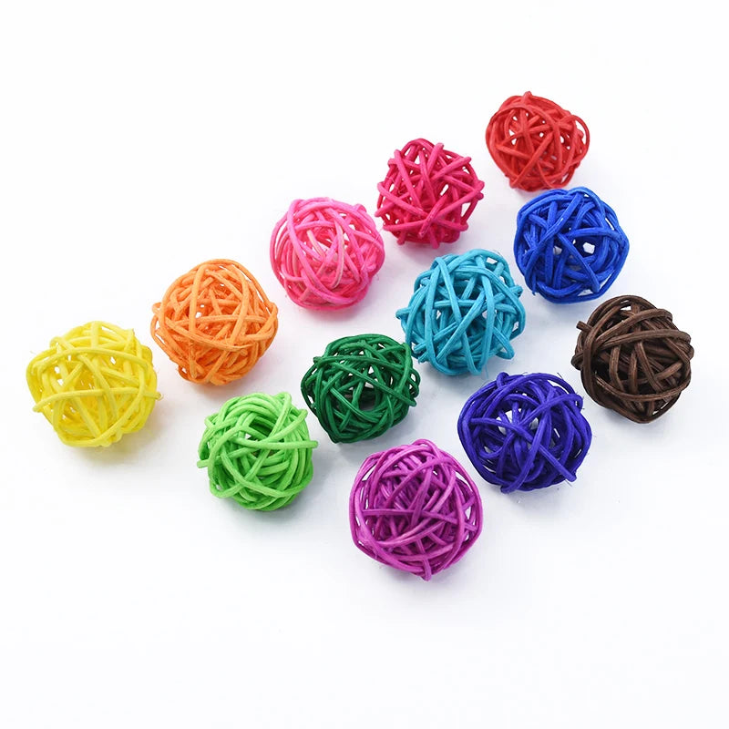Colorful Rattan Balls – DIY Wedding & Home Décor (15/30 Pcs) Decorative Rattan Balls Babs