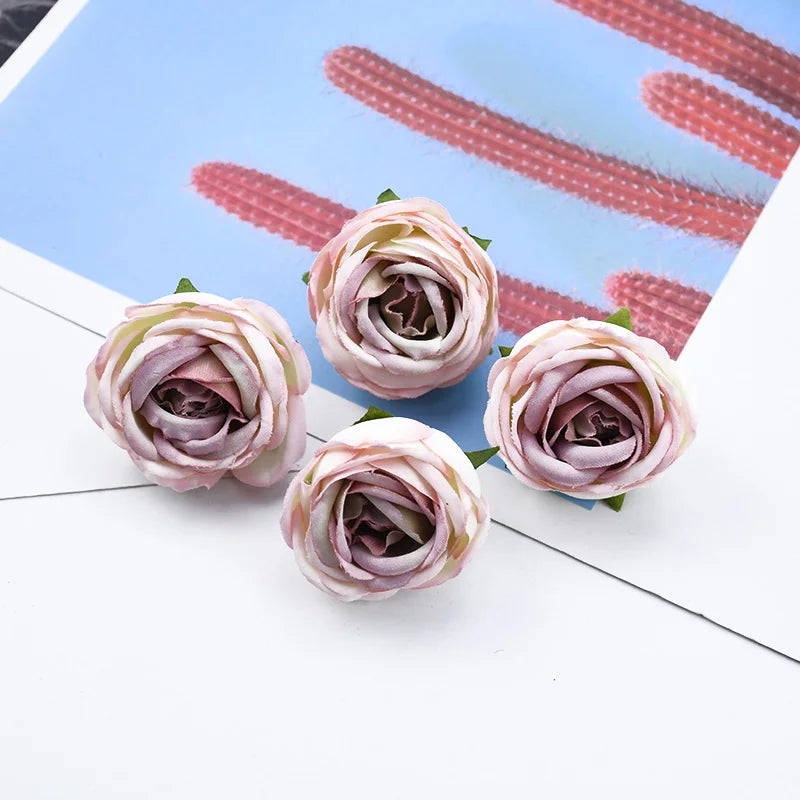 Silk Tea Rose Flower Heads 5/10 Pcs – Wedding & Home Décor Artificial Silk Flowers Babs 7 5 Pieces
