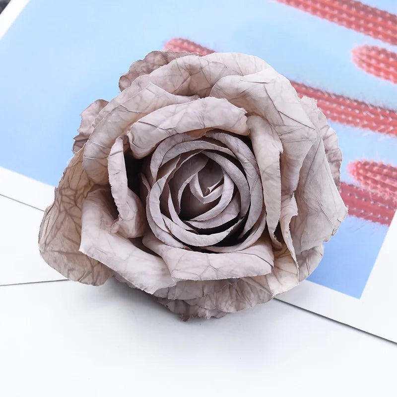 Silk Rose Heads 5/10pcs – Wedding & Home Décor Flowers Artificial Silk Flowers Babs color 6 5pieces