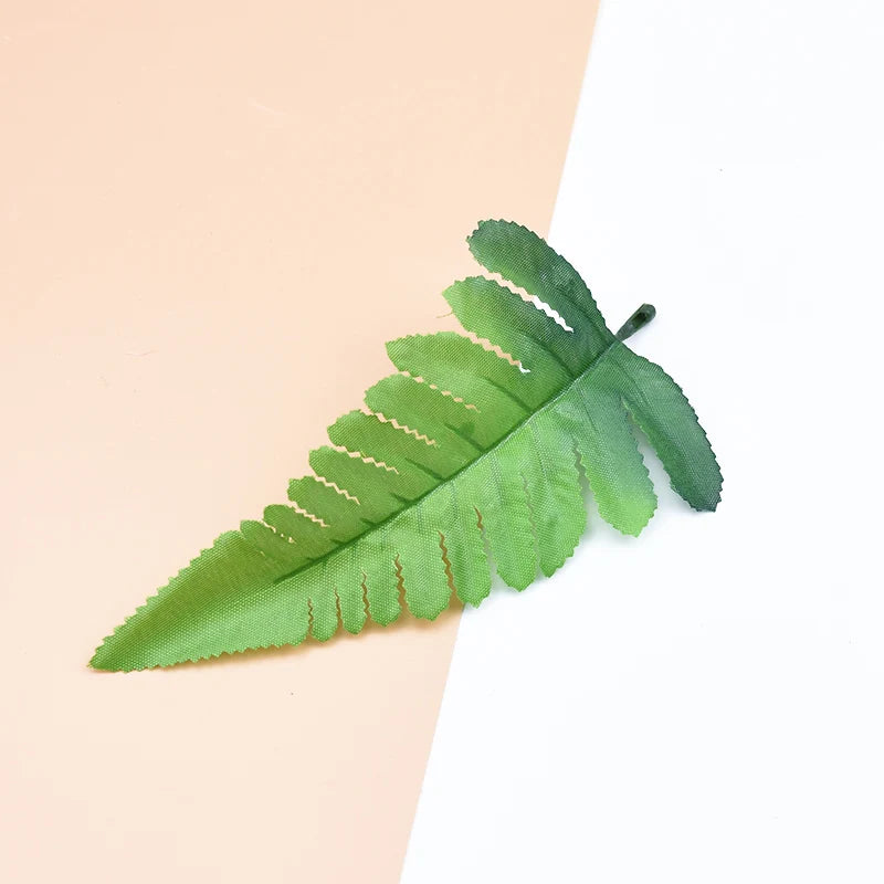 10PCS Silk Artificial Leaves for DIY Wreaths & Wedding Decor Artificial Silk Leaves Babs green leaf