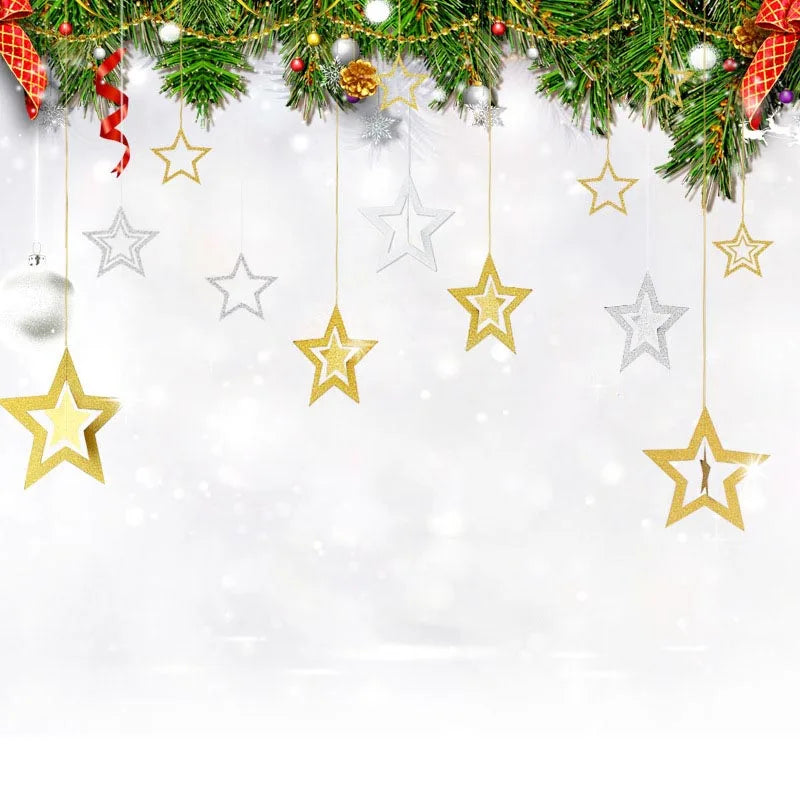 Rose Gold Hollow Star Paper Garland Banner | Party Decoration Party Garland Banner Babs