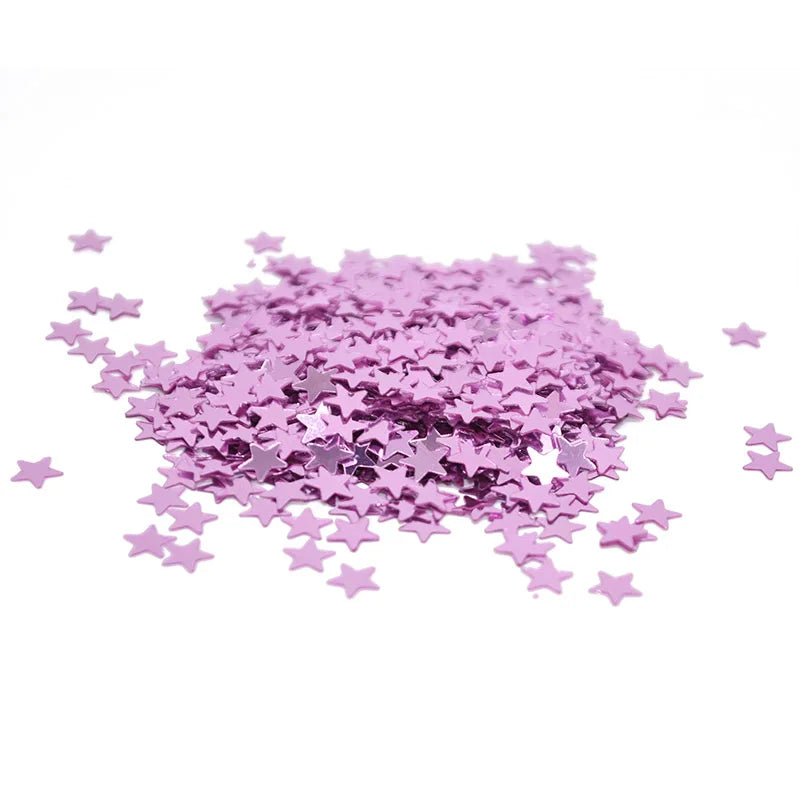Gold Star Confetti 6mm & 10mm Acrylic Party Table Sprinkles 15g Party Confetti Sprinkles Babs Light purple 10mm 1000pcs