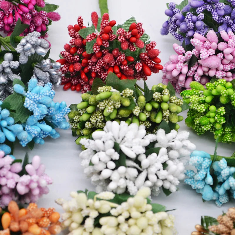 24pcs Mulberry Stamen Pistils – DIY Artificial Flower Craft Decor Artificial Flower Stamens Babs