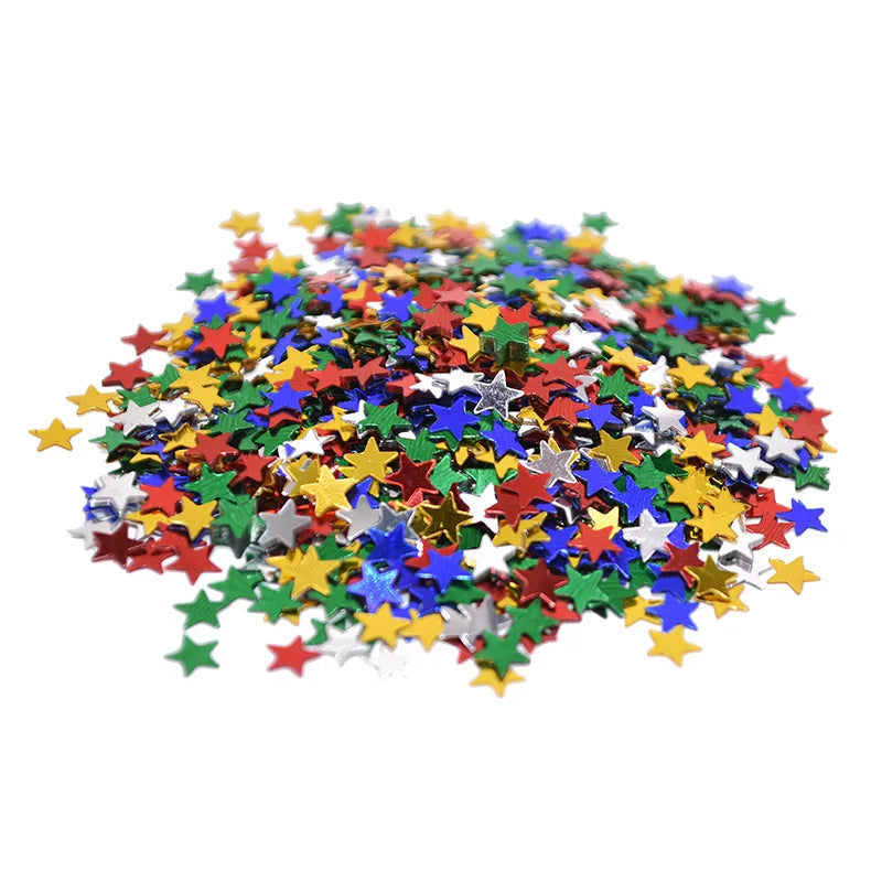 Gold Star Confetti 6mm & 10mm Acrylic Party Table Sprinkles 15g Party Confetti Sprinkles Babs Multicolor 10mm 1000pcs