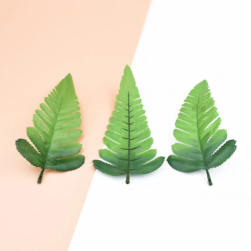10PCS Silk Artificial Leaves for DIY Wreaths & Wedding Decor Artificial Silk Leaves Babs