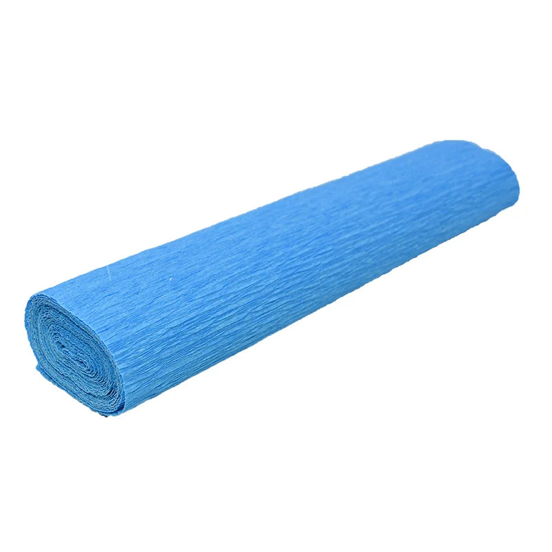 Colored Crepe Paper Roll 250x25cm – DIY Flowers & Gift Wrap Craft Paper Roll Babs Sky blue