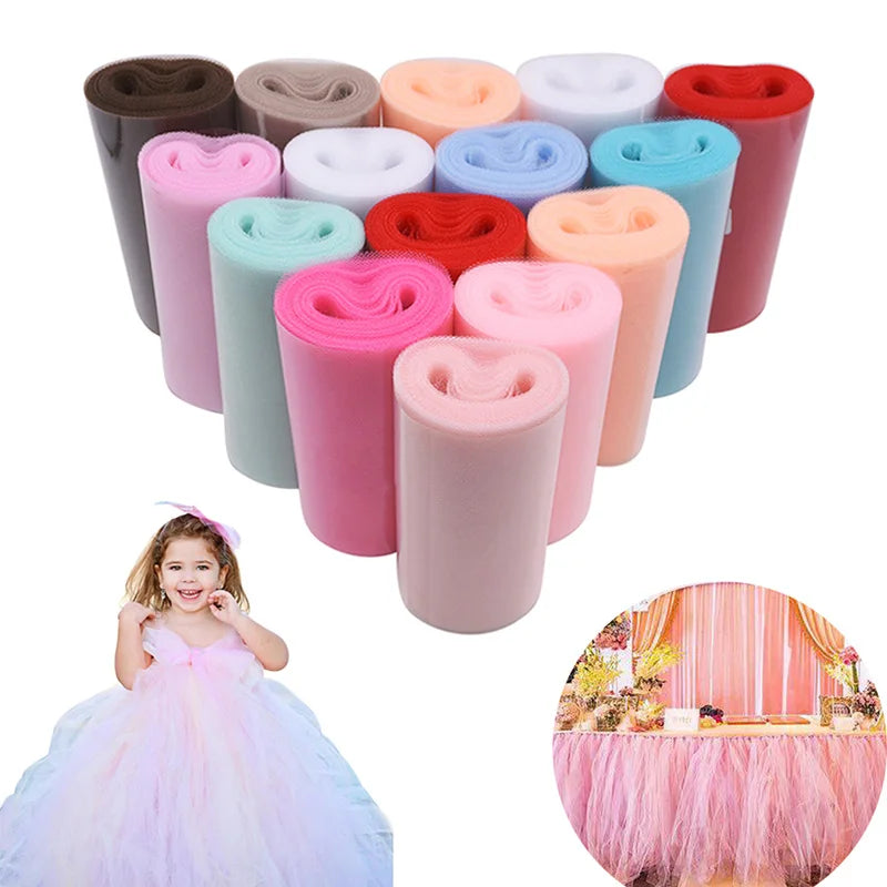 Tulle Roll 15cm x 25 Yards – Wedding & Party Fabric Spool Tulle Fabric Roll Babs