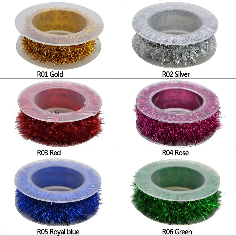 2M Metallic Wire Garland Tinsel – Christmas & Party Decor Tinsel Wire Garland Babs