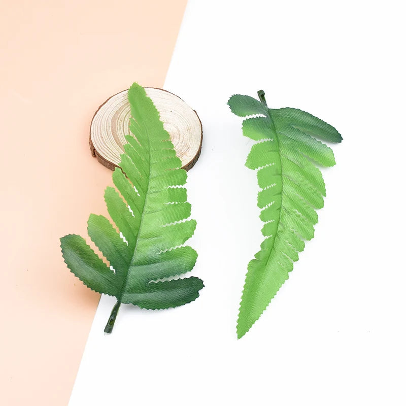 10PCS Silk Artificial Leaves for DIY Wreaths & Wedding Decor Artificial Silk Leaves Babs
