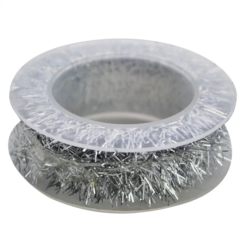 2M Metallic Wire Garland Tinsel – Christmas & Party Decor Tinsel Wire Garland Babs R02 Silver
