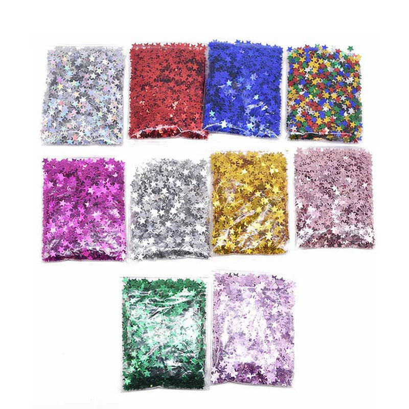 Gold Star Confetti 6mm & 10mm Acrylic Party Table Sprinkles 15g Party Confetti Sprinkles Babs