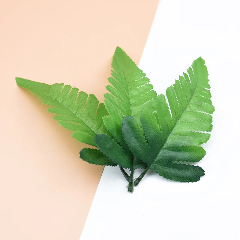 10PCS Silk Artificial Leaves for DIY Wreaths & Wedding Decor Artificial Silk Leaves Babs