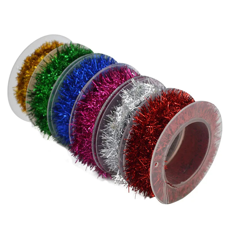 2M Metallic Wire Garland Tinsel – Christmas & Party Decor Tinsel Wire Garland Babs