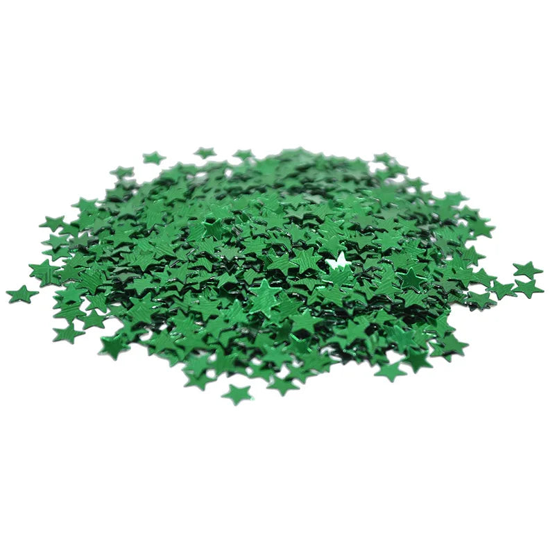 Gold Star Confetti 6mm & 10mm Acrylic Party Table Sprinkles 15g Party Confetti Sprinkles Babs Green 10mm 1000pcs