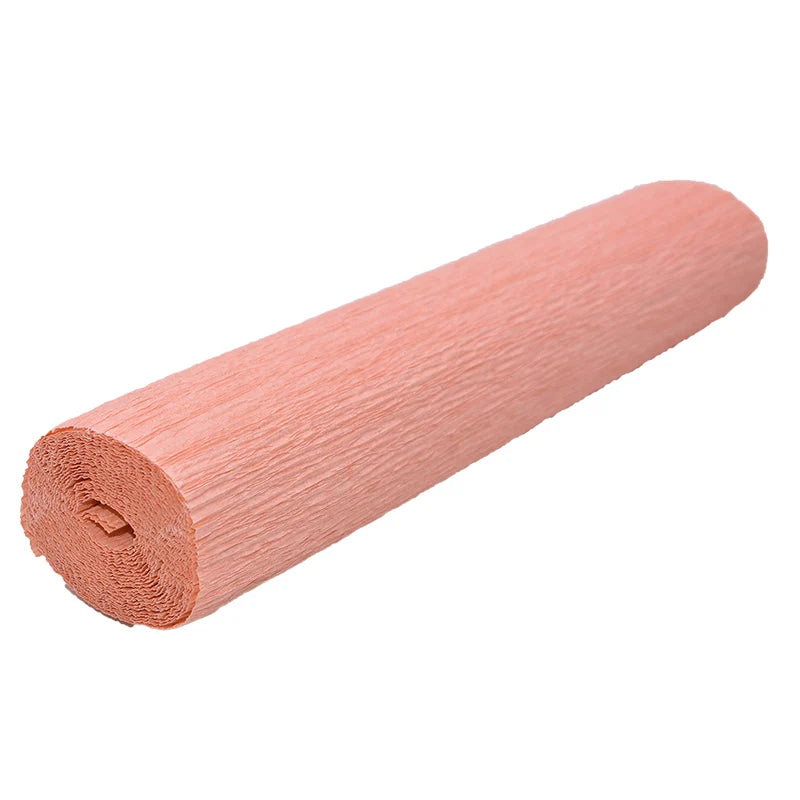 Colored Crepe Paper Roll 250x25cm – DIY Flowers & Gift Wrap Craft Paper Roll Babs Peach