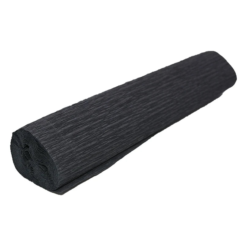 Colored Crepe Paper Roll 250x25cm – DIY Flowers & Gift Wrap Craft Paper Roll Babs Black