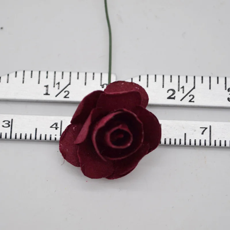72Pcs Mini Paper Rose Heads – Multicolor 2CM Artificial Flowers Artificial Paper Flowers Babs