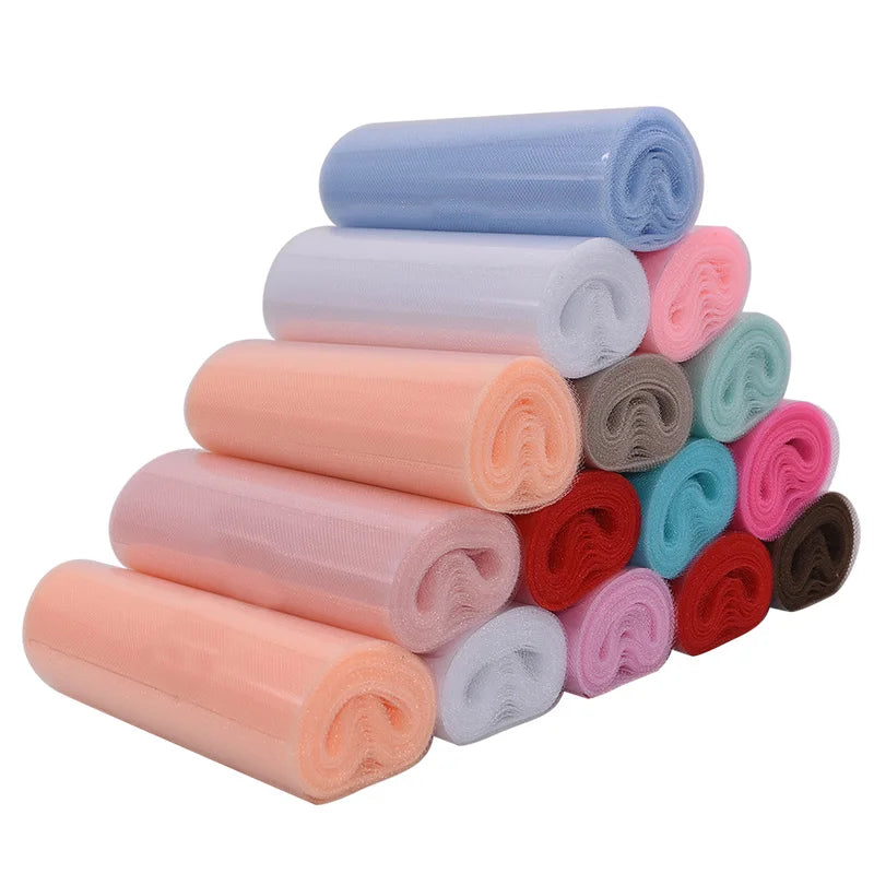 Tulle Roll 15cm x 25 Yards – Wedding & Party Fabric Spool Tulle Fabric Roll Babs