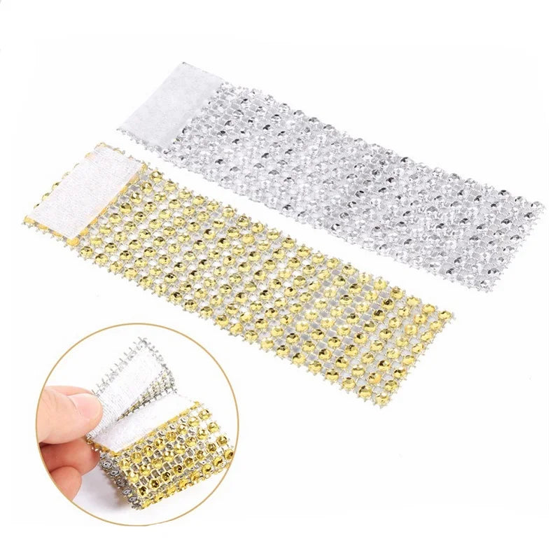 10pcs Rhinestone Bow Napkin Rings Gold Silver Wedding Decor Napkin Rings Babs