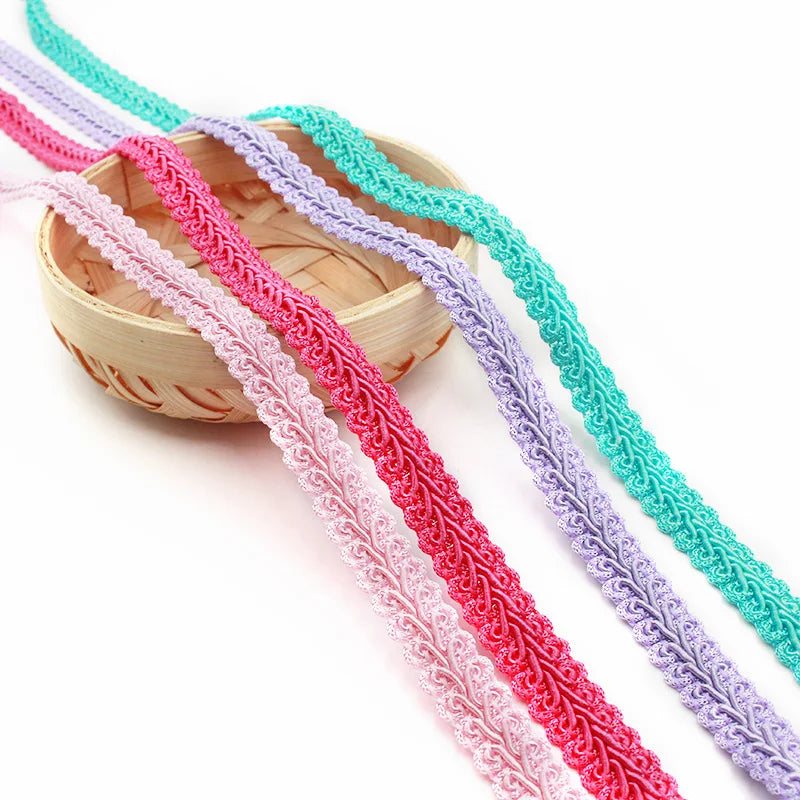 5M Centipede Braided Cotton Lace Trim 12mm – DIY Sewing Ribbon Lace Trim Ribbon Babs